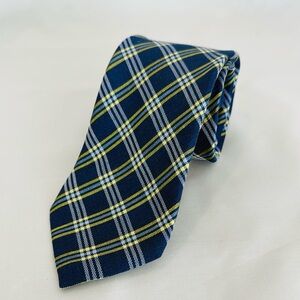 Seaward & Stearn London - Classic Navy Plaid Tie